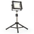 Work light with adjustable stand on white background Royalty Free Stock Photo