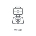 Work linear icon. Modern outline Work logo concept on white back Royalty Free Stock Photo