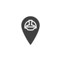 Work location pin vector icon