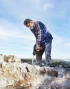 Work man with Jackhammer Royalty Free Stock Photo