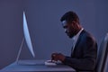 work man online lifestyle night african technology business digital keyboard freelancer american