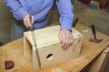 Work on manufacture of birdhouse