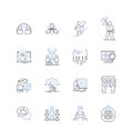 Work maturation line icons collection. Growth, Development, Maturity, Progression, Advancement, Experience, Expertise