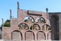 Armenia, Echmiadzin, September 2021. Symbolic wall of memory with ancient khachkars.