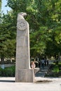 Armenia, Echmiadzin, September 2021. Monument to the Armenian state and church leader, Catholicos of All Armenians Mkrtich Khrimya