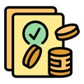 Work money icon vector flat