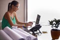 Work now, success later...A young businesswoman hard at work in her home office. Royalty Free Stock Photo