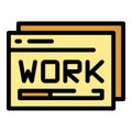 Work online icon vector flat Royalty Free Stock Photo