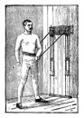 Chest Weights vintage illustration