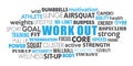 Work Out word cloud concept text Royalty Free Stock Photo