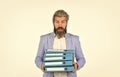 Work overtime. Project Curator. Project manager. Project documentation. Deadline concept. Man carry folders. Work with