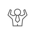 Work panic line outline icon