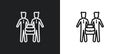 work parteners outline icon in white and black colors. work parteners flat vector icon from business collection for web, mobile