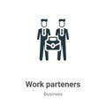 Work parteners vector icon on white background. Flat vector work parteners icon symbol sign from modern business collection for