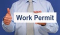 Work permit Royalty Free Stock Photo