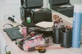 Makeup artist work table