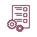 Work Plan outline icon. Thin line concept element from productivity icons collection