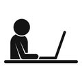 Work position icon simple vector. Workplace sit Royalty Free Stock Photo