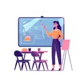 WORK PRESENTATION BUSINESS MANAGEMENT FLAT ILLUSTRATION