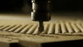 Work process. Creative. Machining by cutting planes using special equipment. Royalty Free Stock Photo