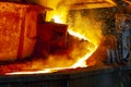 Work process in metallurgical at manufacture steel plant