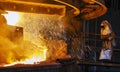 work process in metallurgical at manufacture steel plant