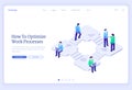 Work process optimization isometric landing page