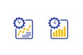 Work productivity growth icons on white