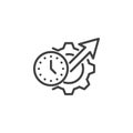 Work productivity line icon