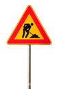 Work in progress road sign Royalty Free Stock Photo