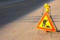 Work in progress road sign Royalty Free Stock Photo