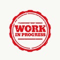 Work in progress stamp in rubber style Royalty Free Stock Photo
