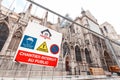 Work on the reconstruction of the Notre Dame De Paris building after the fire disaster in April 2019 Royalty Free Stock Photo