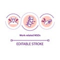 Work related MSDs concept icon