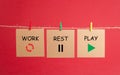 Work Rest Play Royalty Free Stock Photo