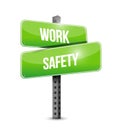 work safety road sign concept illustration design Royalty Free Stock Photo