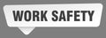 work safety sign. work safety white sticker isolated on gray background Royalty Free Stock Photo