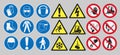 Work safety signs Royalty Free Stock Photo