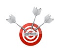 work safety target sign concept illustration Royalty Free Stock Photo