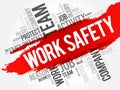 Work Safety word cloud collage Royalty Free Stock Photo