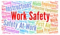 Work safety word cloud Royalty Free Stock Photo