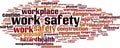 Work safety word cloud Royalty Free Stock Photo