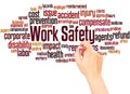 Work Safety word cloud hand writing concept Royalty Free Stock Photo