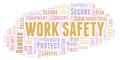Work Safety word cloud. Royalty Free Stock Photo
