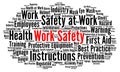 Work safety word cloud Royalty Free Stock Photo