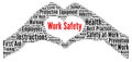 Work safety word cloud Royalty Free Stock Photo