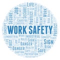 Work Safety word cloud. Royalty Free Stock Photo