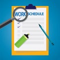 Work Schedule List Royalty Free Stock Photo