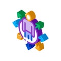 Work searches isometric icon vector illustration