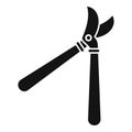 Work secateur icon simple vector. Garden shears